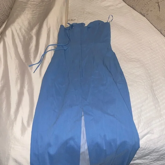 NEW cut out dress blue midi - Picture 2 of 3